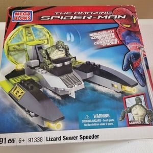 Mega Bloks Spiderman Lizard Sewer Speeder